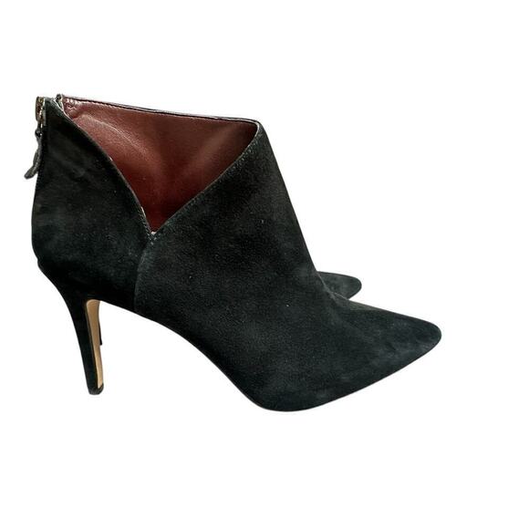 Enzo Angiolini Ruthely Black Suede Pointy Toe Boots Booties Sz 8.5 - Picture 2 of 7